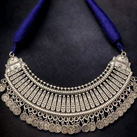 Handcrafted Vintage Tribal Oxidized Statement Necklace